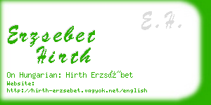 erzsebet hirth business card